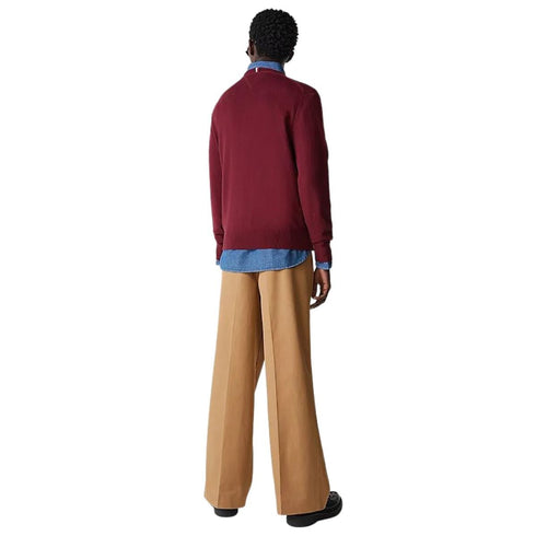 Pullover a girocollo con logo brand Bordeaux TOMMY HILFIGER- Francavilla Moda